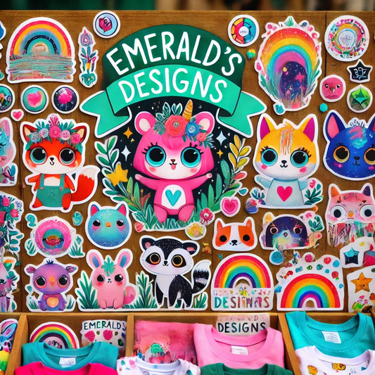Emerald’s Creative Bundle – T-Shirt & Sticker Set